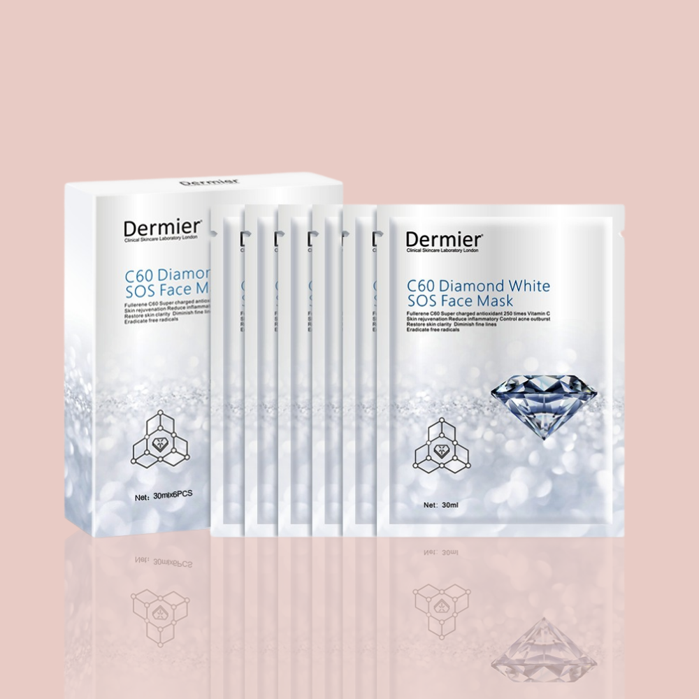 DERMIER C60 Diamond White Face Mask|C60閃鑽急救面膜