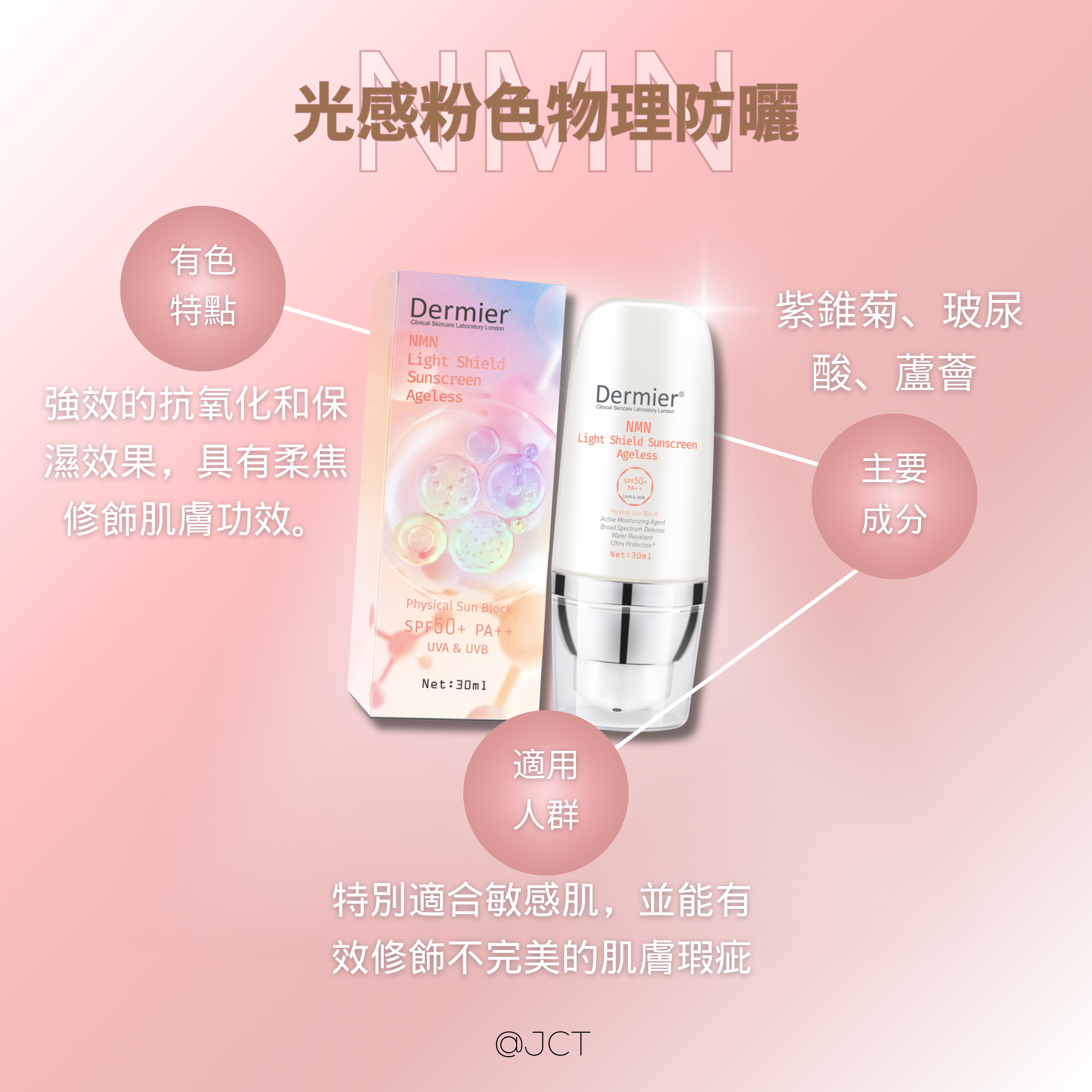 DERMIER NMN Light Shield Sunscreen Ageless|NMN防曬乳液