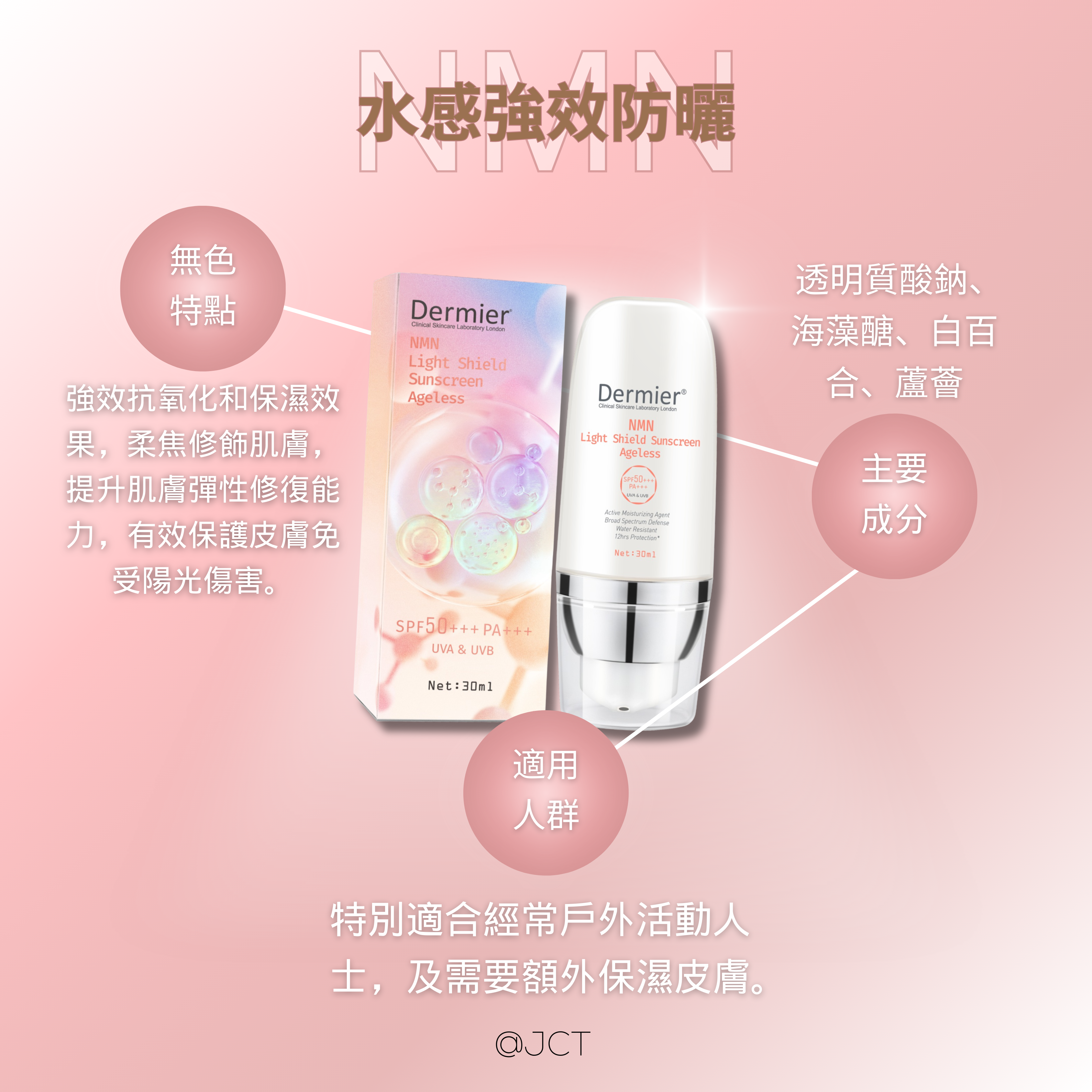 DERMIER NMN Light Shield Sunscreen Ageless|NMN防曬乳液